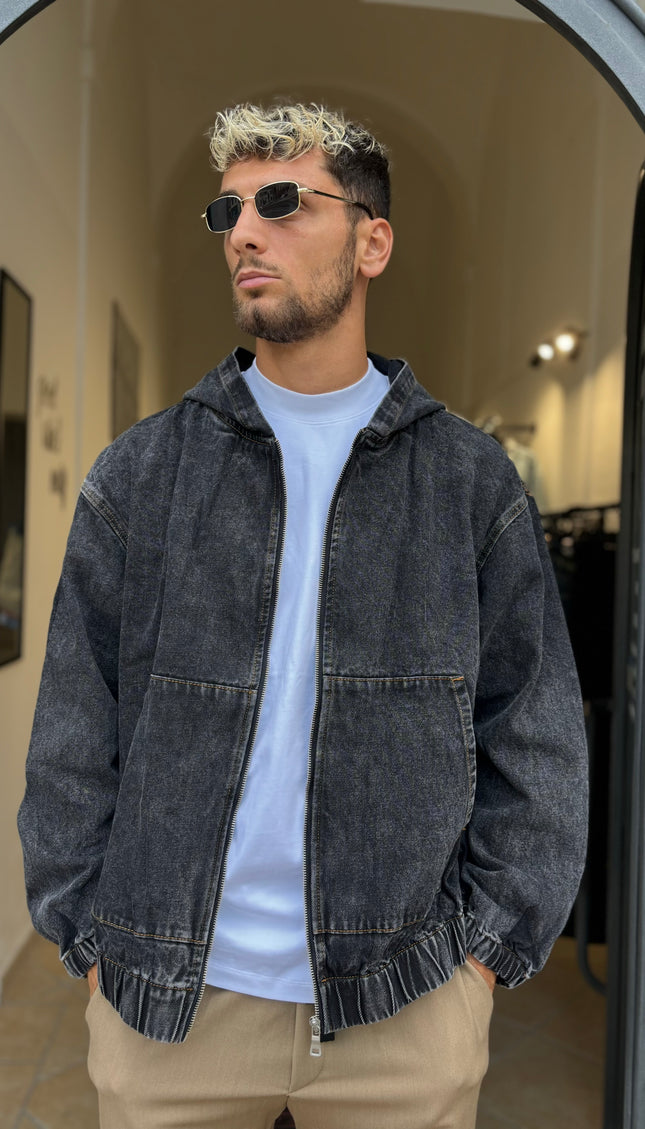 Giacca jeans zip
