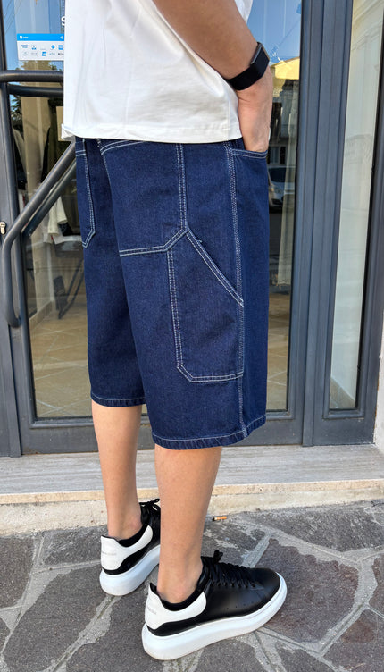 Pantaloncini work blu