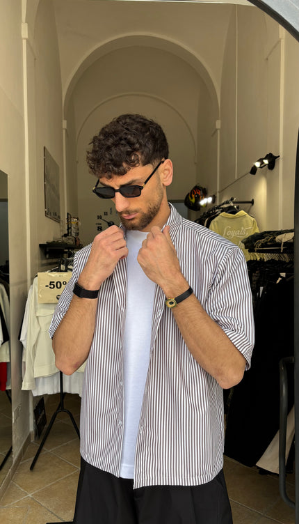 Camicia mille righe moro