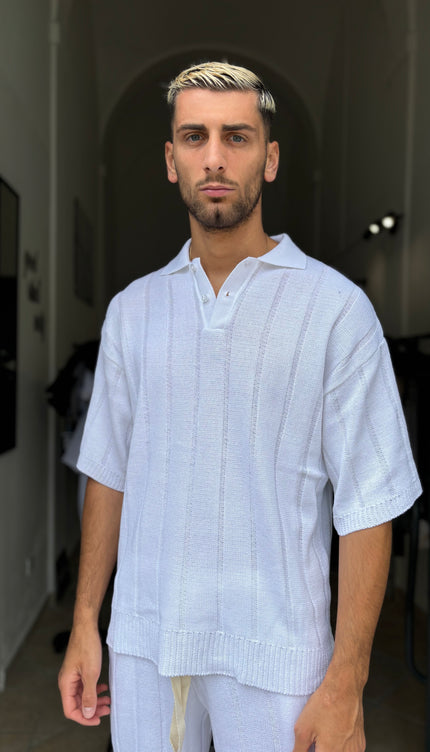 Coordinato corto in filo bianco