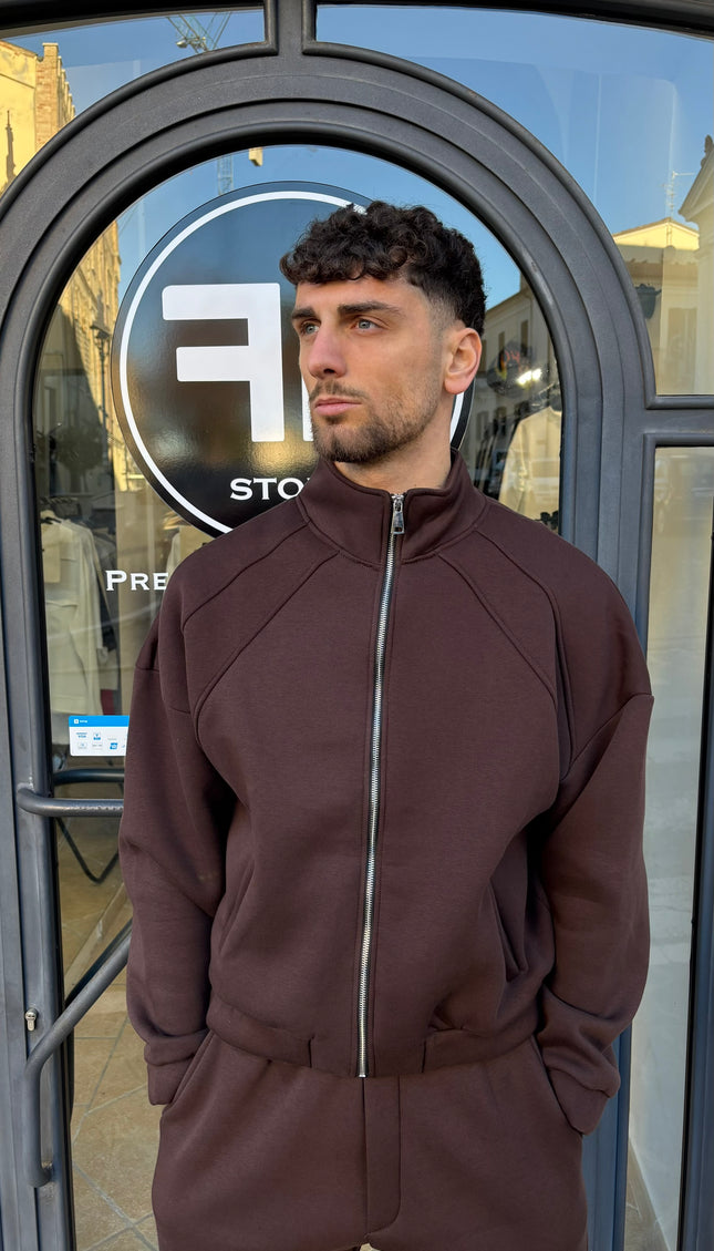 Coordinato tuta Race marrone