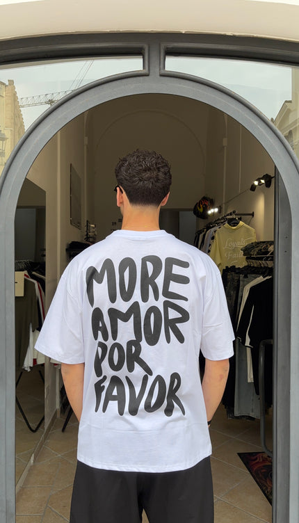 T-shirt more amor bianca