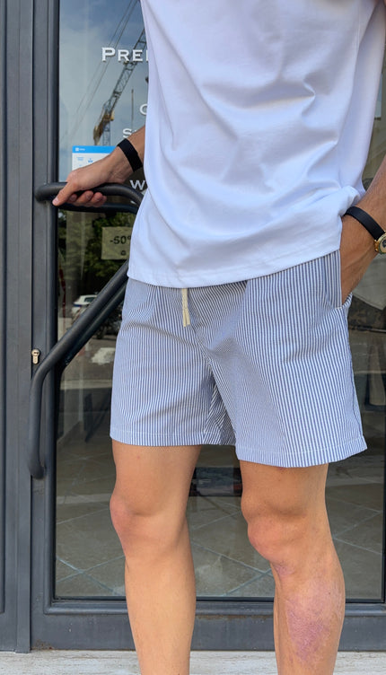 Costume mille righe azzurro