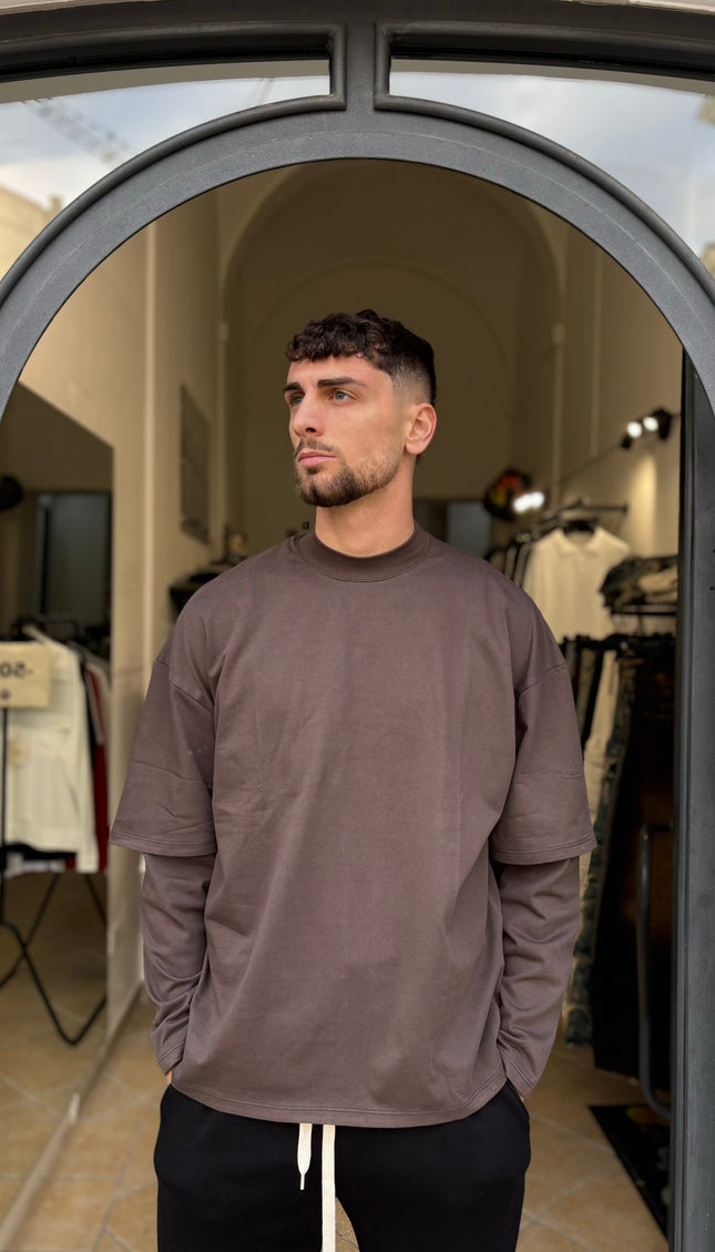 Doble long sleeve marrone