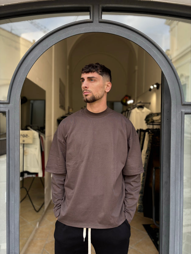 Doble long sleeve marrone