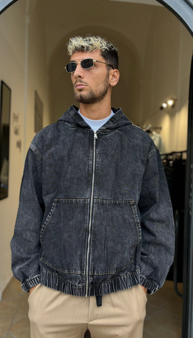 Giacca jeans zip