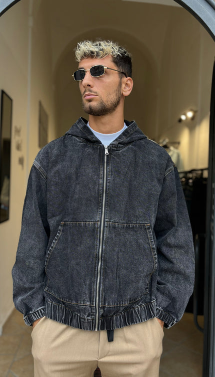 Giacca jeans zip