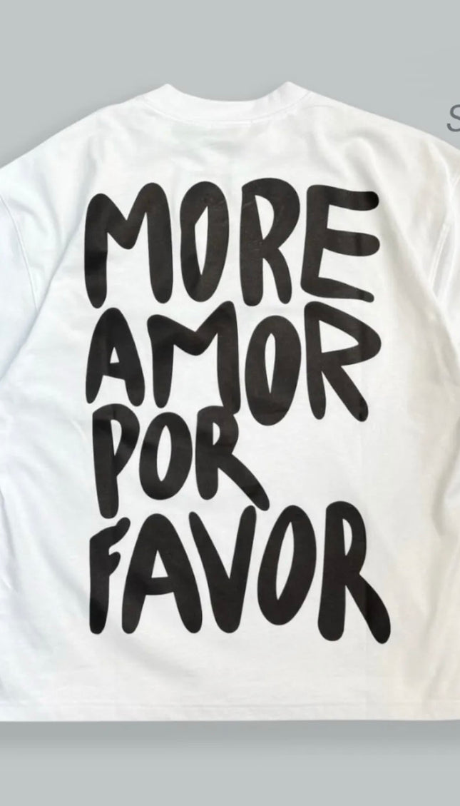 T-shirt more amor bianca
