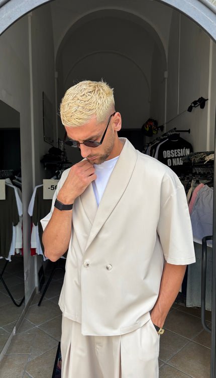 Coordinato corto cuba beige