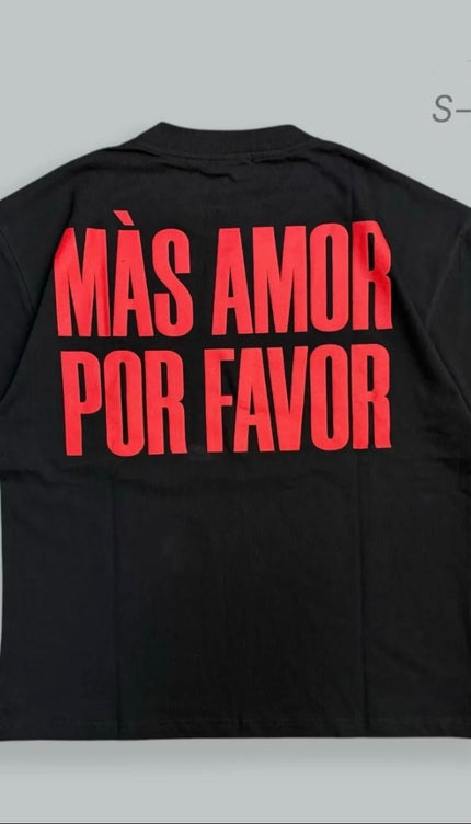 T-shirt mas amor nera