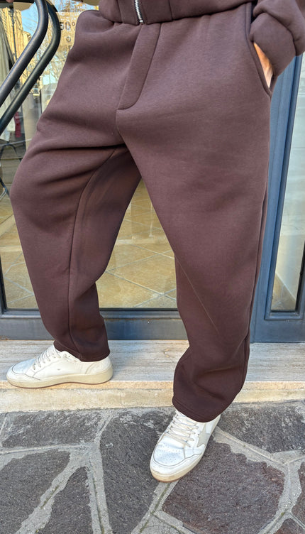 Coordinato tuta Race marrone