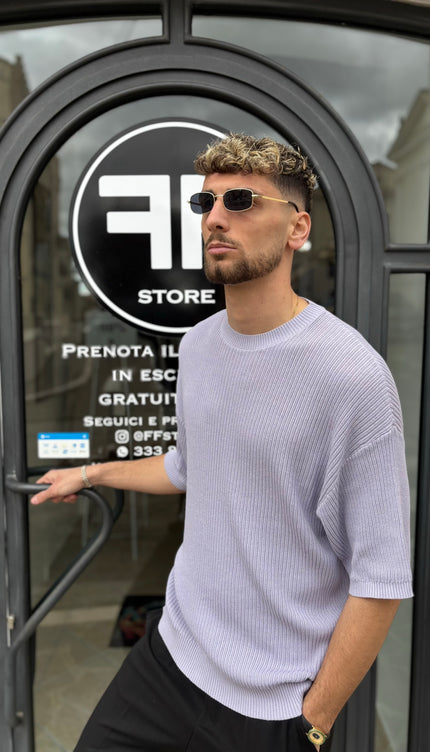 Maglia in filo purple