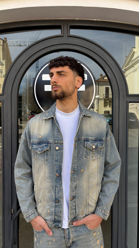 Coordinato denim sabbiato