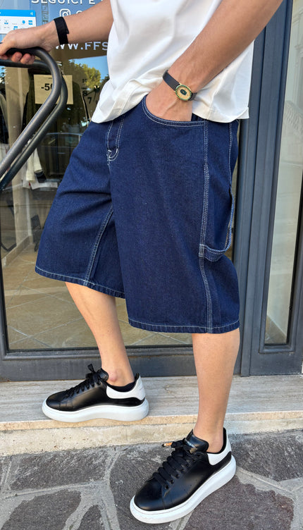 Pantaloncini work blu