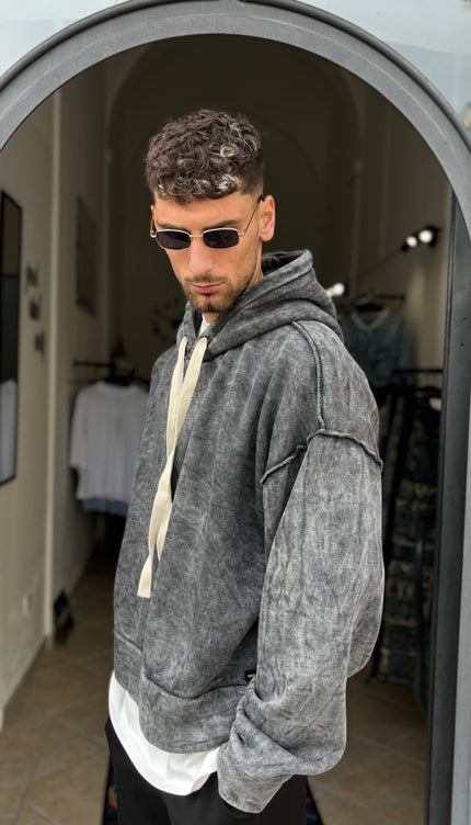 Felpa marmo cuciture
