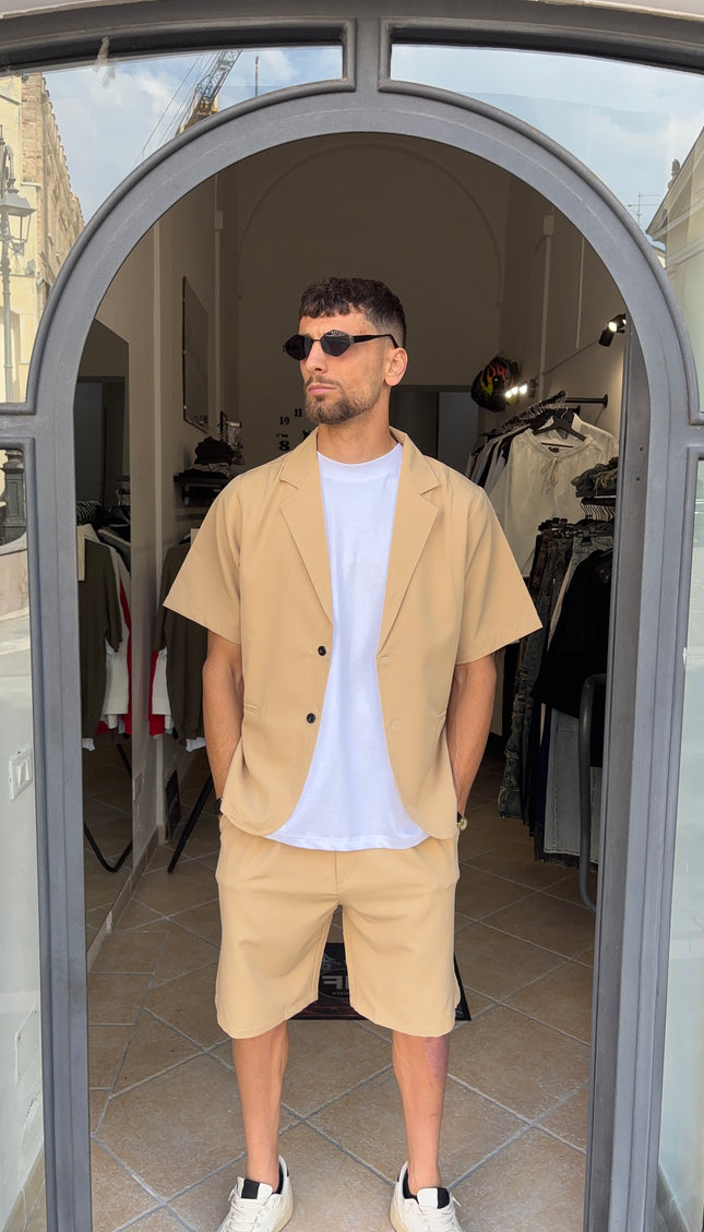 Coordinato corto beige