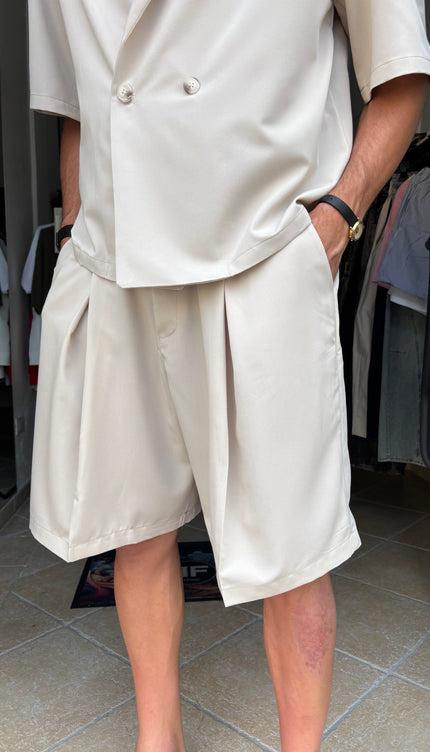 Coordinato corto cuba beige