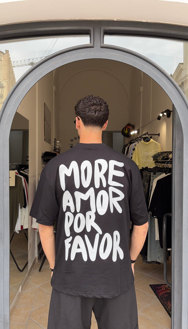 T-shirt more amor nera