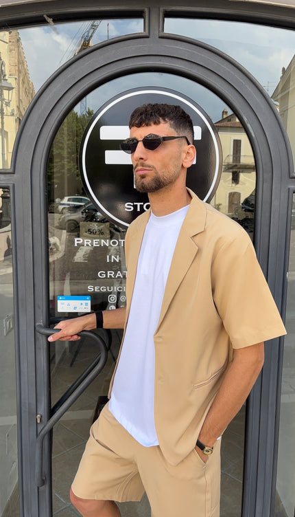Coordinato corto beige