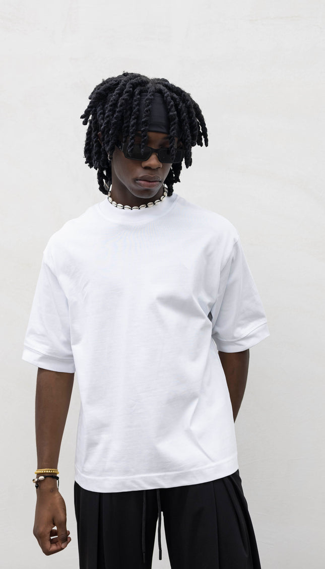 T-shirt compact basic bianca