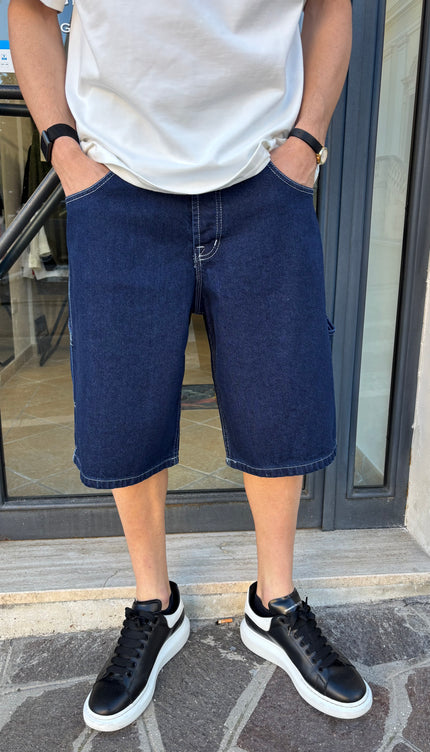 Pantaloncini work blu