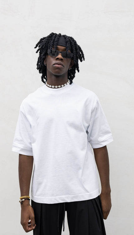 T-shirt compact basic bianca