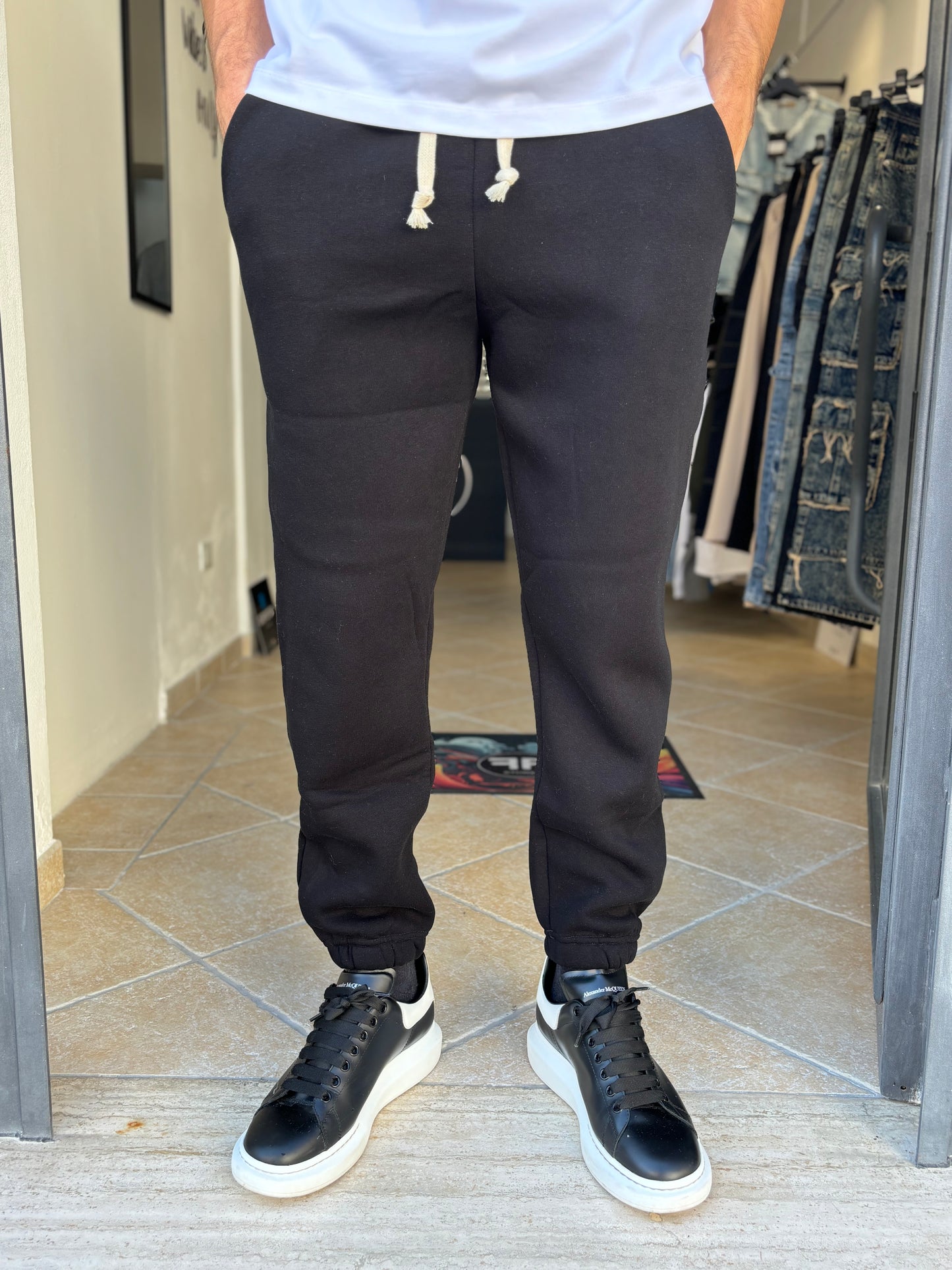 Pantalone tuta nero