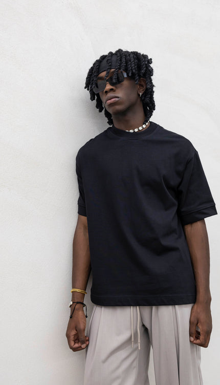 T-shirt compact basic nera