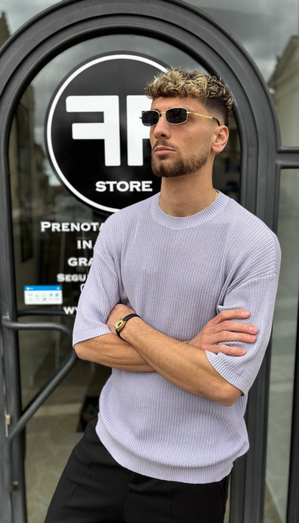 Maglia in filo purple