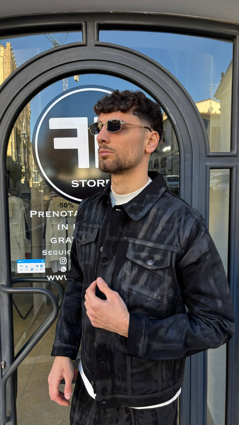 Coordinato denim spalmato