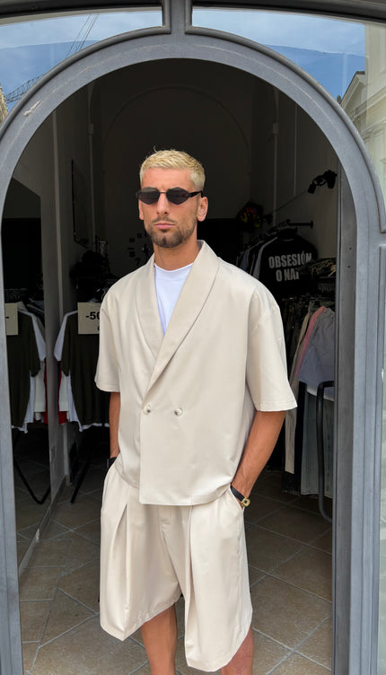 Coordinato corto cuba beige