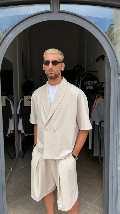 Coordinato corto cuba beige