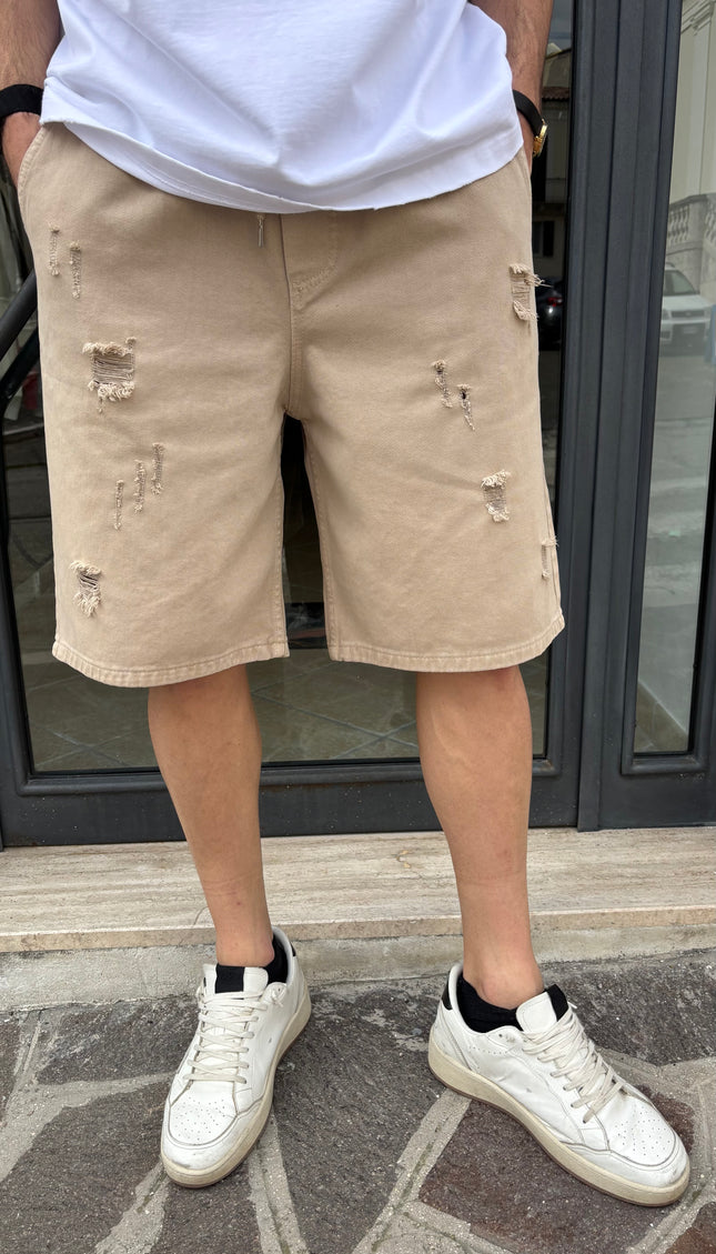 Pantaloncini jeans Ropture beige
