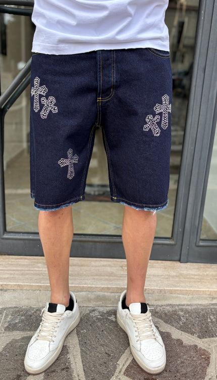 Pantaloncini jeans diamond