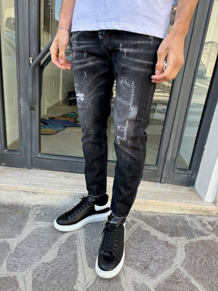 Pantalone jeans nero regular